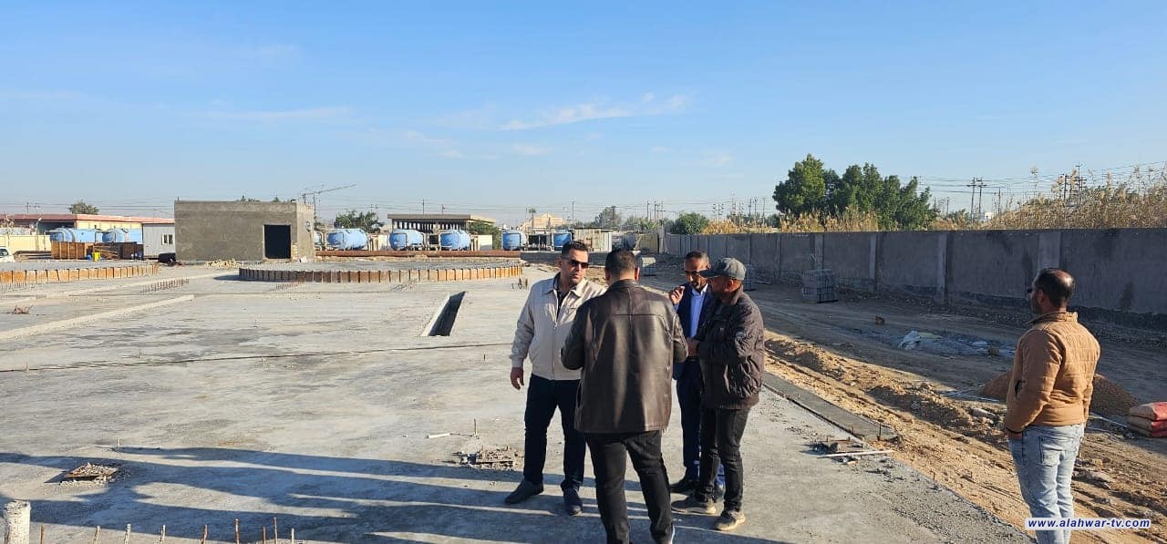 مدير ماء ذي قار يجري جولة ميدانية على مشاريع الماء قيد الأنجاز في مركز مدينة الناصرية